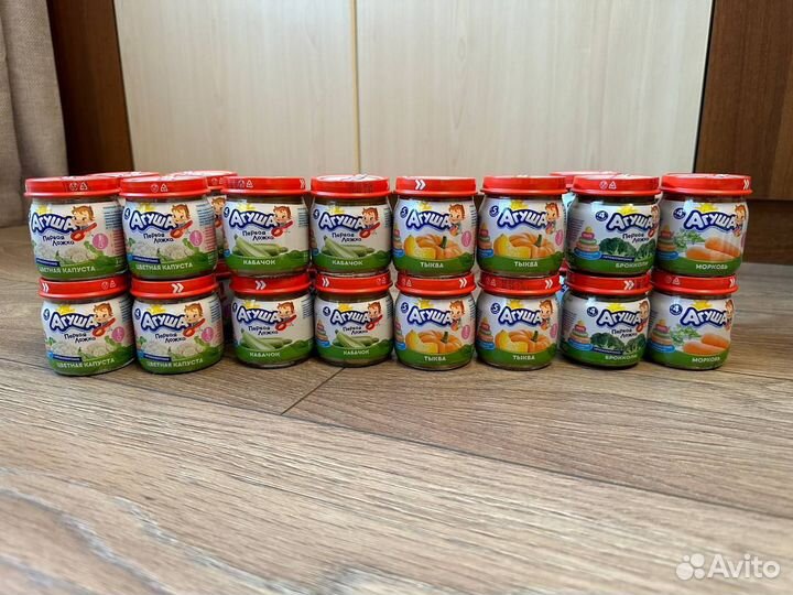 Детское питание овощное пюре Агуша