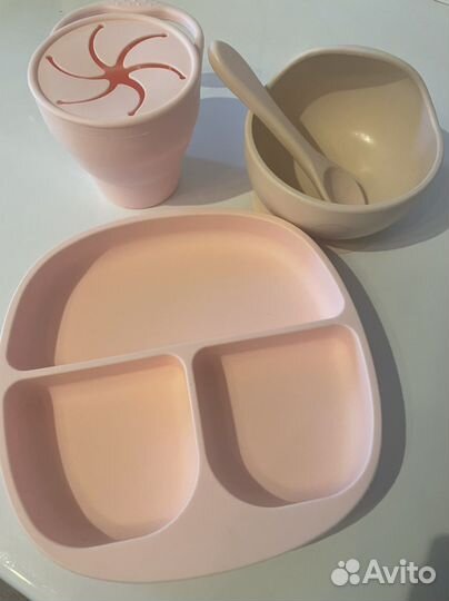 Набор детской силиконовой посуды