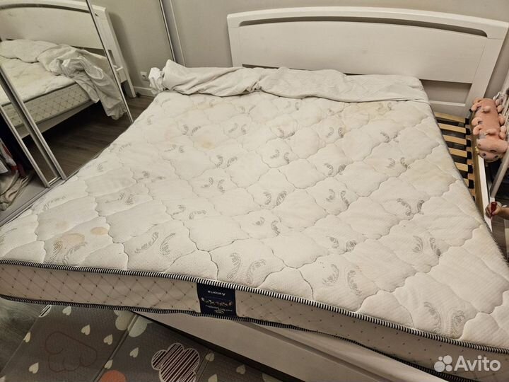 Кровать белая 180 200 аскона тиона сосна