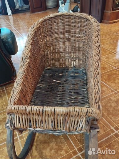 Детские санки плетеные