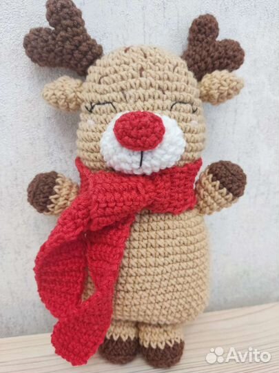 Новогодняя игрушка олень и носок