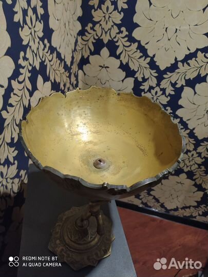 Ваза для фруктов бронза