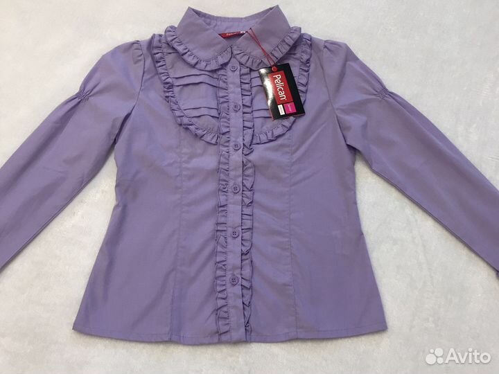 Блузки школьные для девочек р.122/128/134 Pelican