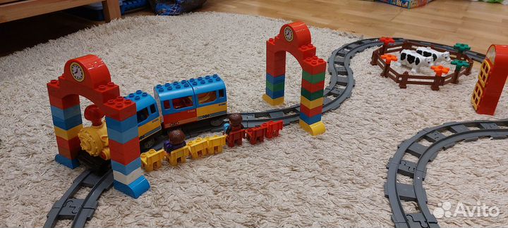 Детский конструктор город с железной дорогой