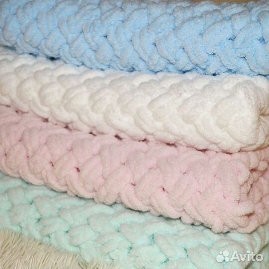 Пледы и конверты из ализе пуффи