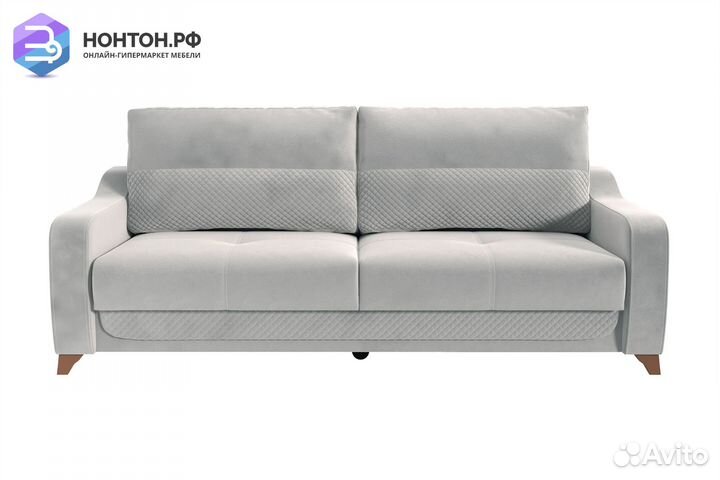 Диван книжка Дуглас 3-х местный светло-серый