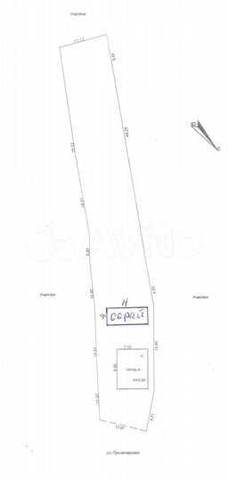 Дом 54,6 м² на участке 10,6 сот.