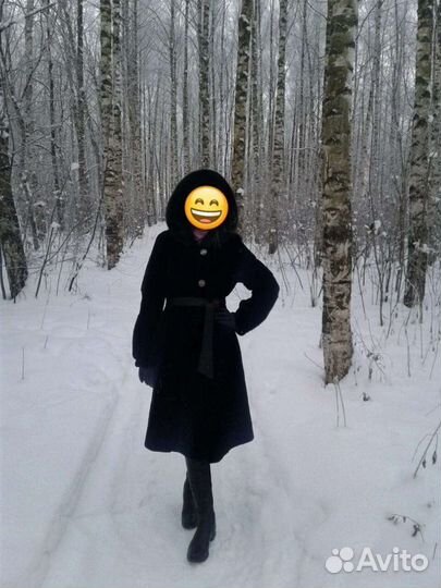 Шуба мутоновая с капюшоном