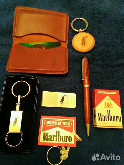 Marlboro брелок, ручка, зажим для денег, зажигалка