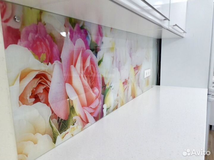 Стеклянный фартук с фотопечатью (скинали)