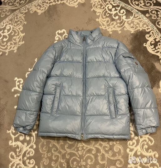 Пуховик moncler maya голубой