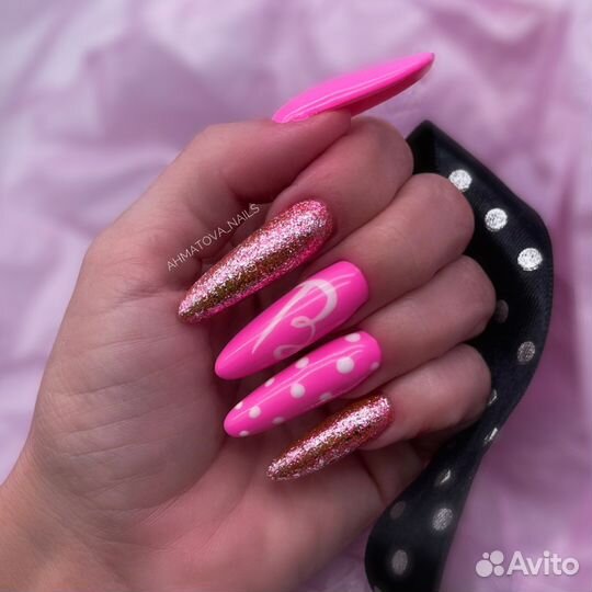 Наращивание ногтей с покрытием