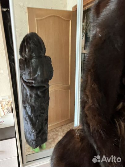 Шуба норковая с капюшоном 46 48