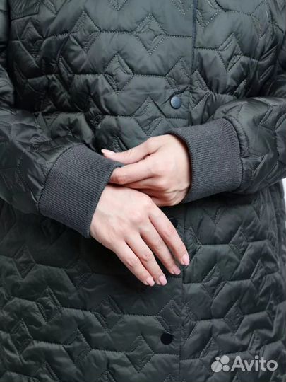 Демисезонное пальто стеганое 50/60/70