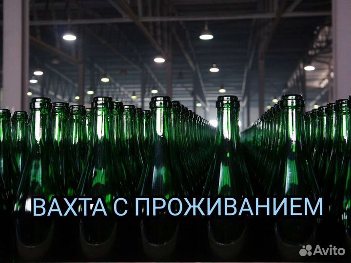 Упаковщик бутылок М/ж вахта с проживанием