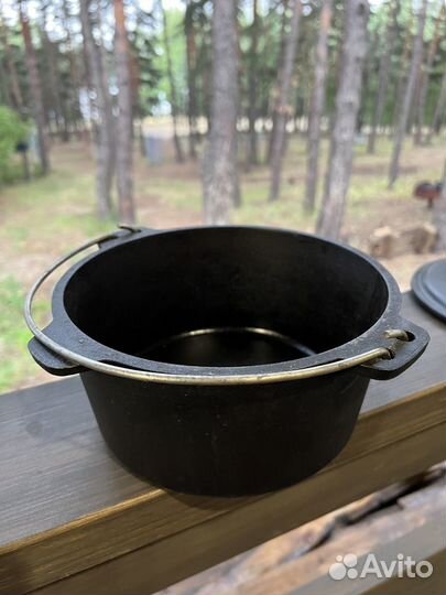 Казан с крышкой чугун