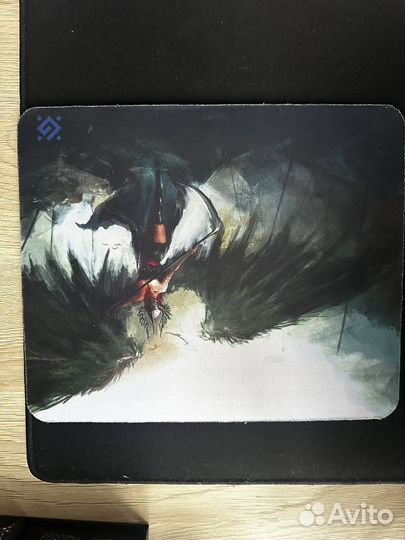 Игровая клавиатура и мышь с ковриком defender