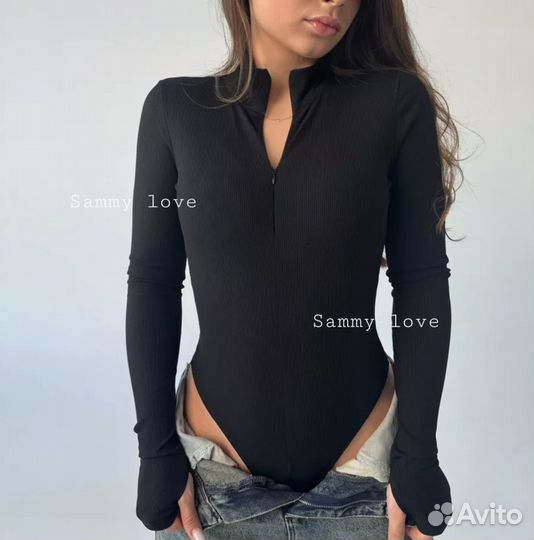 Боди на молнии женское