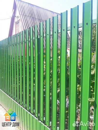 Штакетник для забора, евроштакетник металлический