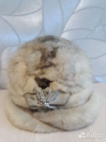 Шапка норковая женская объем головы 52см