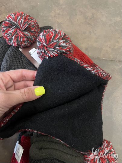 Детская шапка с шарфом новые