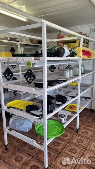 Стеллаж деревянный белый