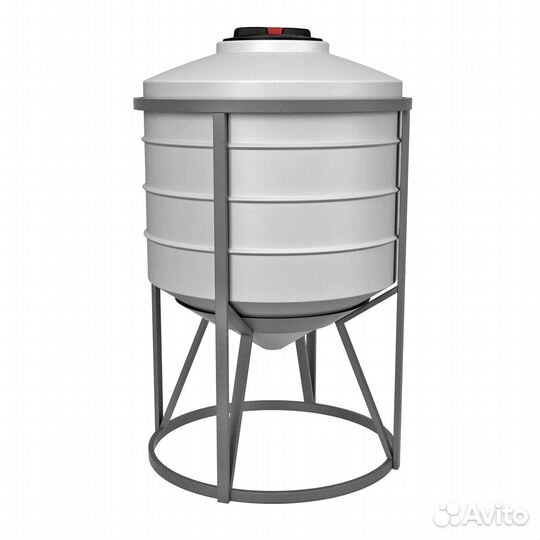 Емкость конусная пластиковая с полным сливом