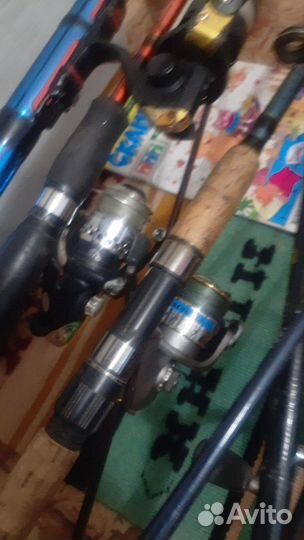 Спининги и удочки,катушки