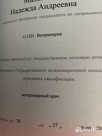 Ветеринарный врач на дом