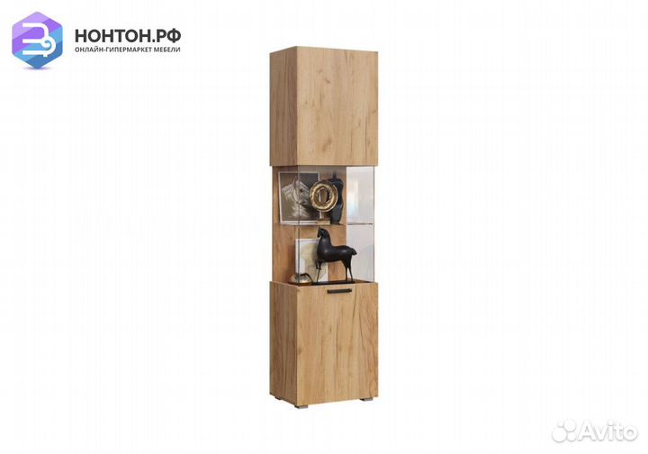 Пенал со стеклом Алтея дуб крафт