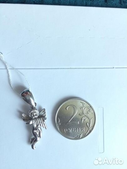 Подвеска из серебра, ангелочек