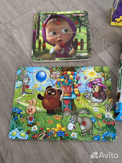 Развивающие игрушки, пазлы, мозаика, книжки