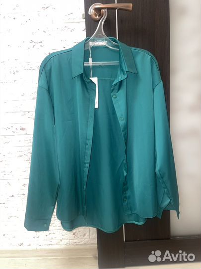 Атласная рубашка