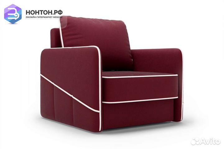 Кресло еврокнижка Энерджи бордовое