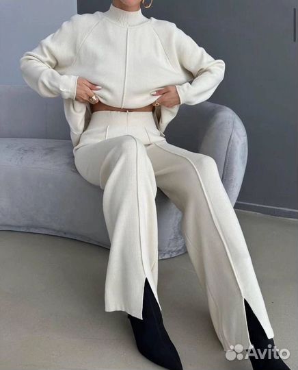 Кашемировый костюм женский М