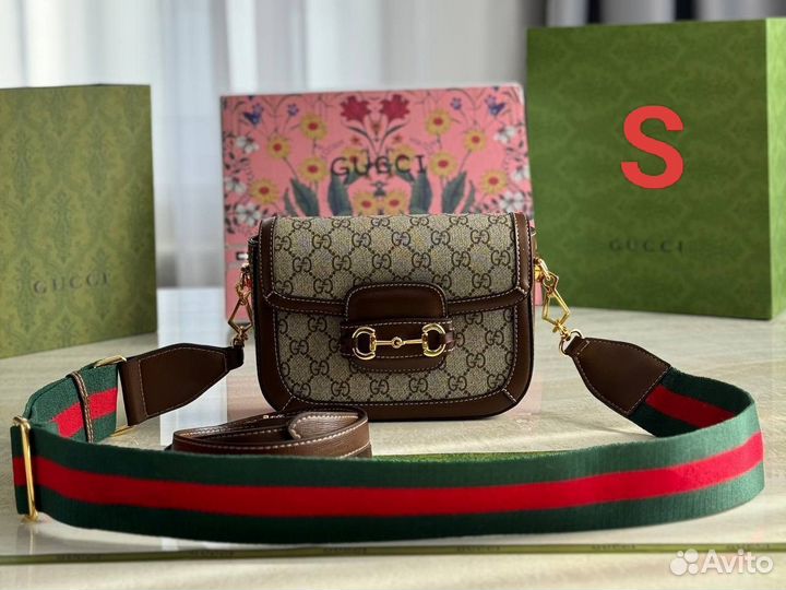 Сумка Gucci Horsebit canvas 3 размера