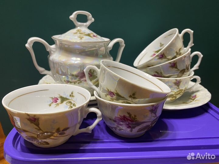 Кофейный мокко сервиз Walbrzych Poland Валбжих