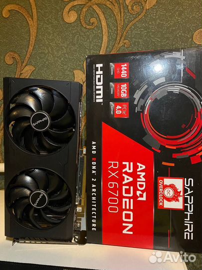 Видеокарта rx 6700 10gb sapphire