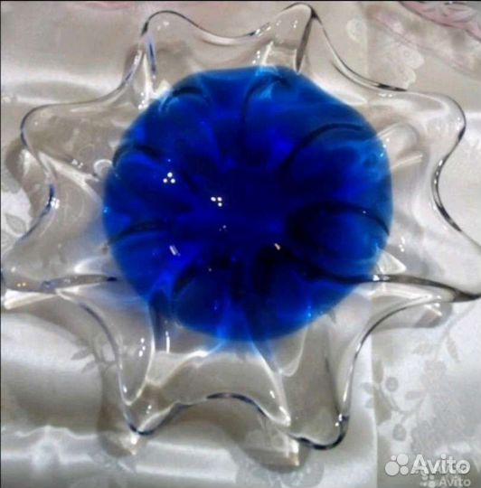 Ваза Богемия и два блюда Богемия СССР