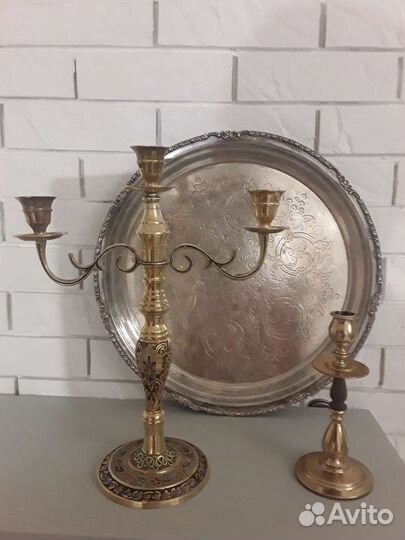 Подсвечники латунь