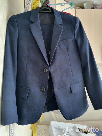Школьный костюм для мальчика 128 синий