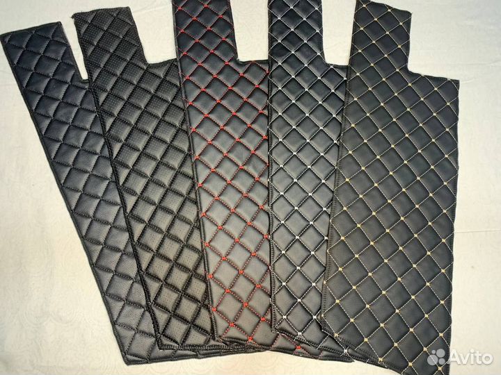 Вставки в двери из экокожи на Приору (4 шт )