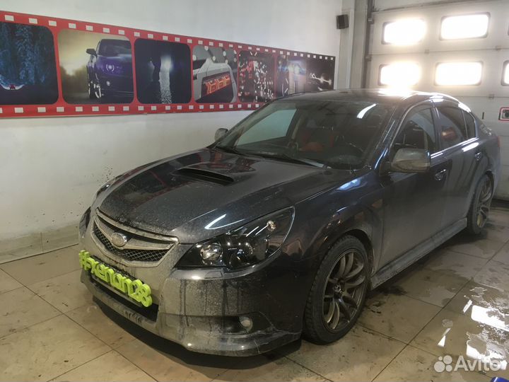 Subaru Legacy замена линз, покраска масок, чистка