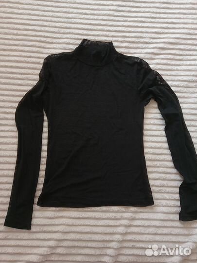 Водолазка женская прозрачная в сетку 44