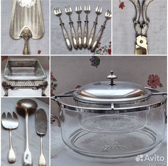 Вилки столовые приборы утварь серебро франция