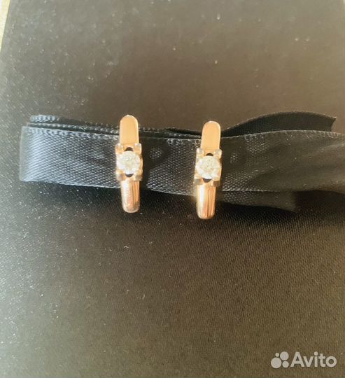 Серьги золото с бриллиантами