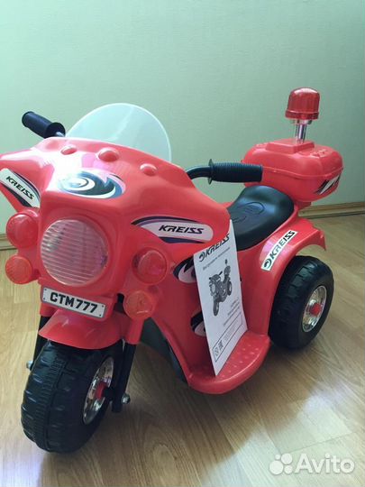 Электромобиль мотоцикл детский Kreiss