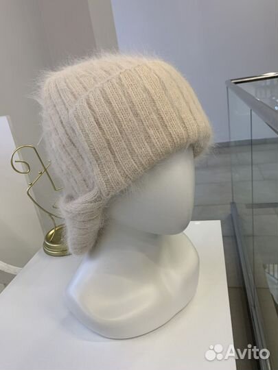 Шапка ушанка из ангоры