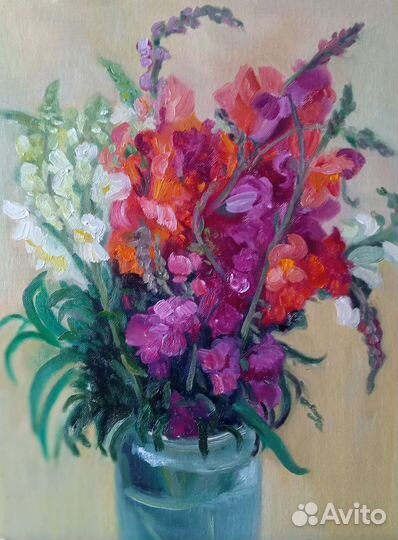 Картина маслом на холсте цветы