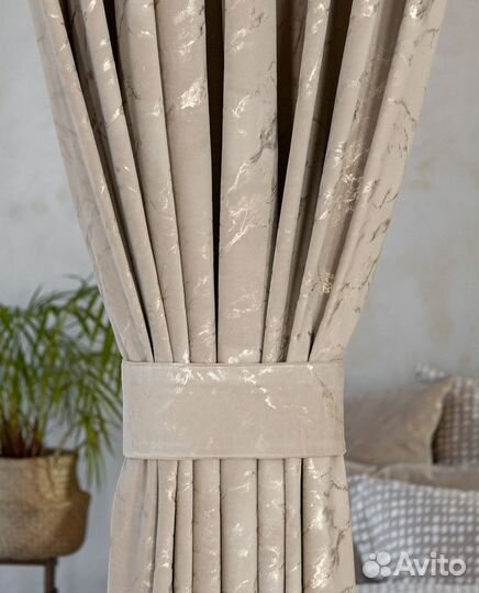 Шторы премиальный бархат Мармор-04